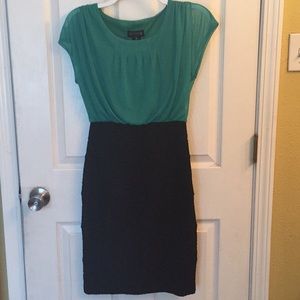 Green and Black Dress